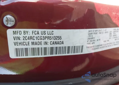 2023 Chrysler Voyager Lx z USA, uszkodzony, nr VIN 2C4RC1CG3PR513255